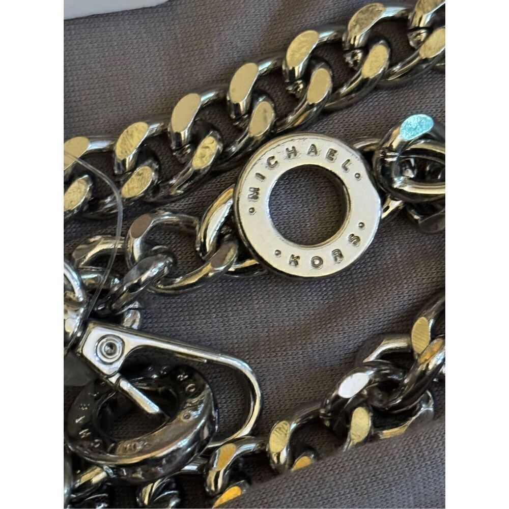 Michael kors mk circle curb chain belt/necklace/strap L/XL NWT - Picture 7 of 11